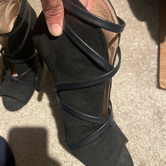 Journee Collection Strappy Black Ankle Booties - Picture 2 of 4